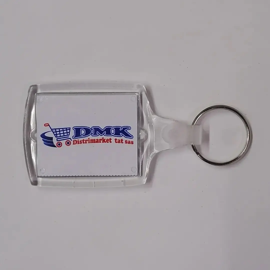 Llavero tipo portarretrato transparente