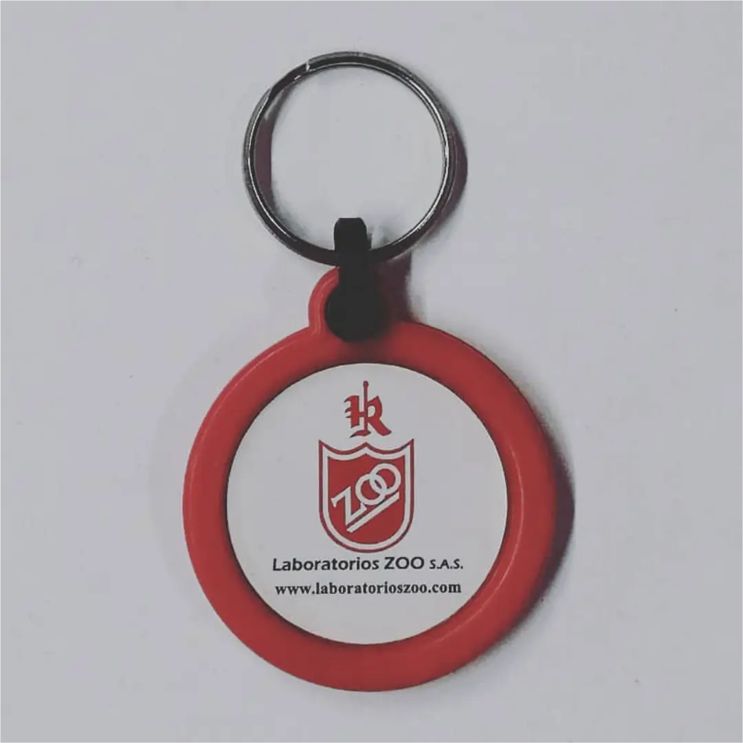 Llavero plástico tipo económico redondo